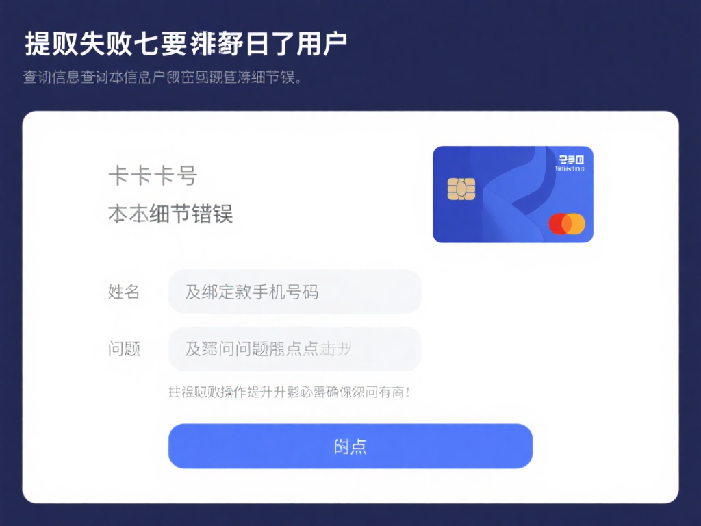 提现失败最常见的原因是用户在核对个人信息时出现细节