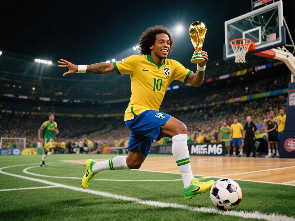 带着巴西足球独有的桑巴风格，小罗纳尔多为足球世界注